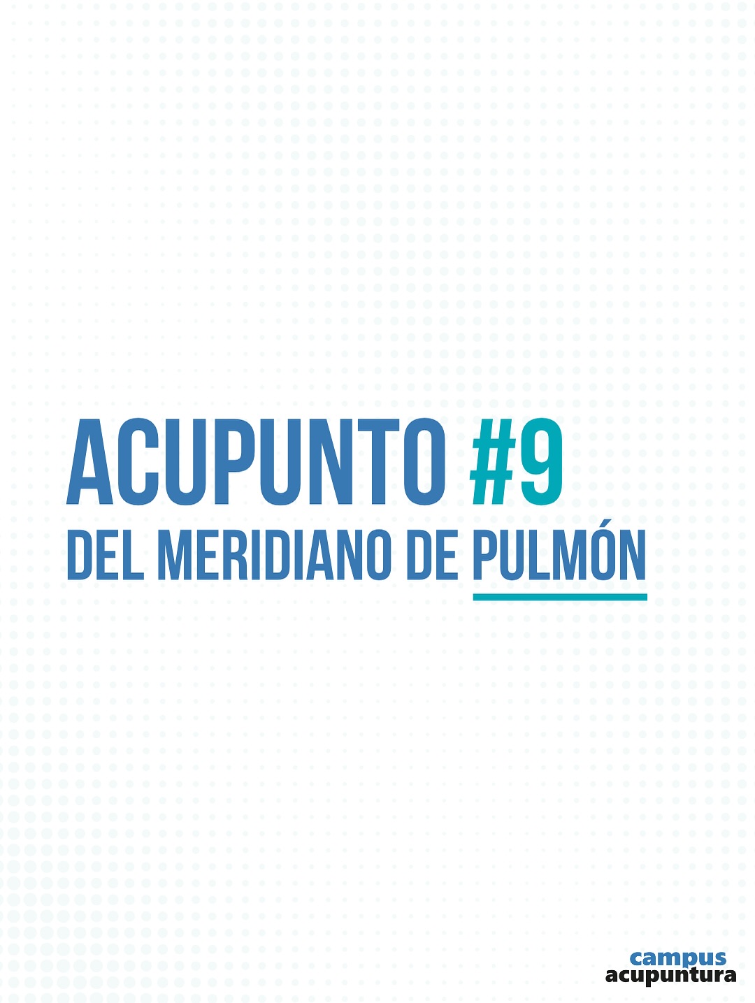 El punto 9 del Meridiano de Pulmón también denominado Abismo Supremo (TAI YUAN) es el punto Shu o Arroyo del meridiano Yin El punto 9 del Meridiano de Pulmón también denominado Abismo Supremo (TAI YUAN) es el punto Shu o Arroyo del meridiano Yin